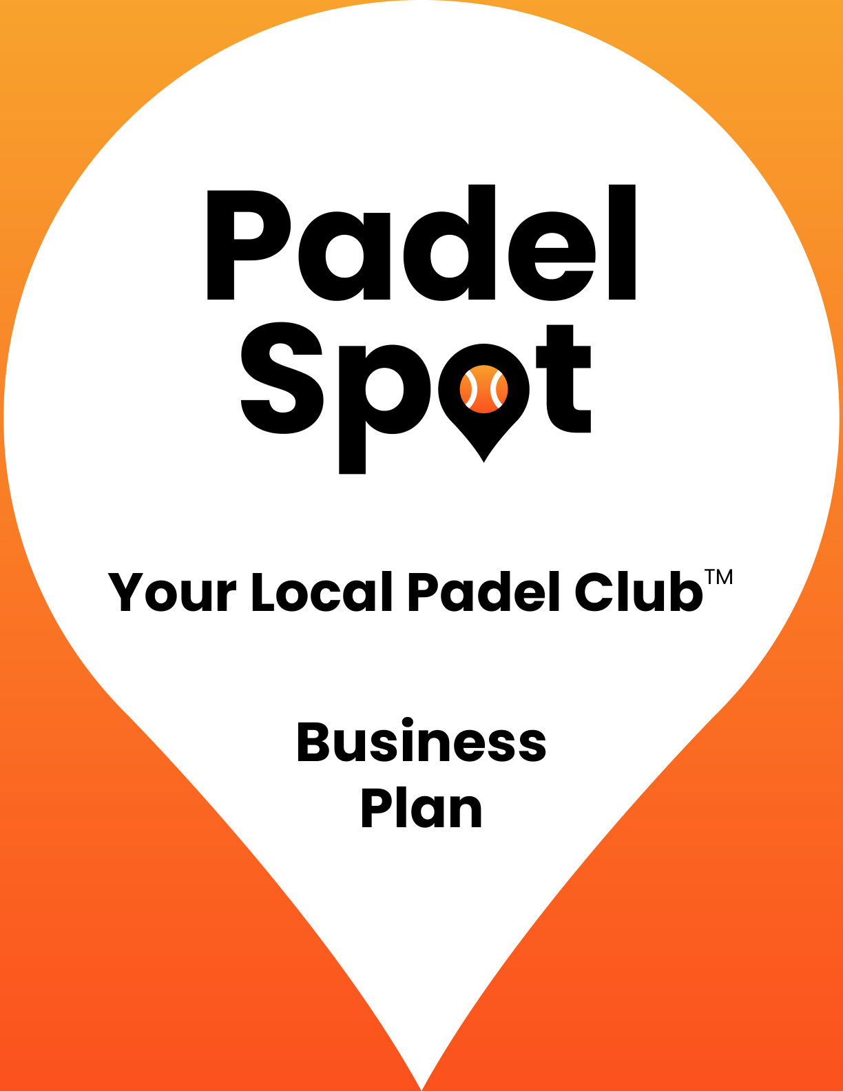 Padel Spot Business Plan, page 1