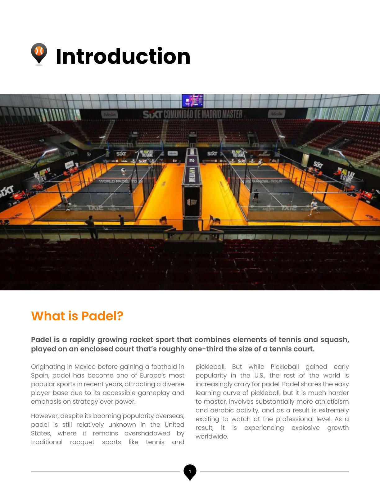 Padel Spot Business Plan, page 4