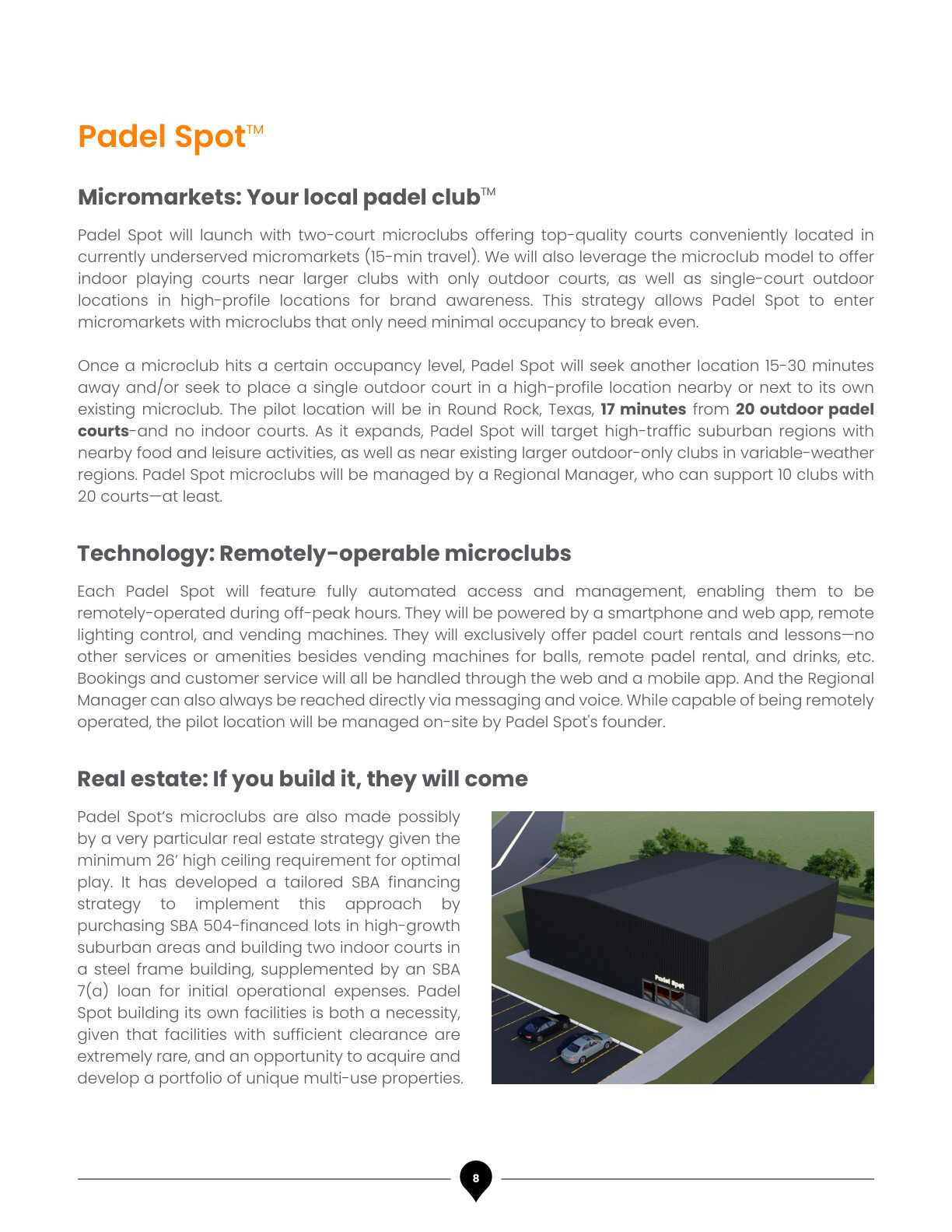 Padel Spot Business Plan, page 11